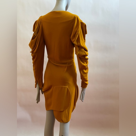 Vivienne Westwood RED LABEL DRESS AW15 NEW IT 40 Mustard - Picture 8 of 16